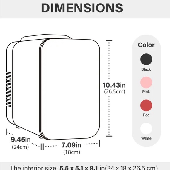 Mini 2-way Fridge -Frosty Cold & Warming capabilities. W/  a flip of the switch - Picture 4 of 6